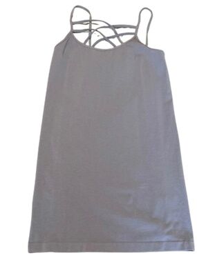 NWOT  M. RENA Cami. Gray, Stretchy, Strap neck line